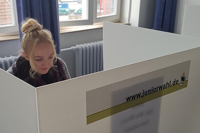 Stimmabgabe bei der Juniorwahl